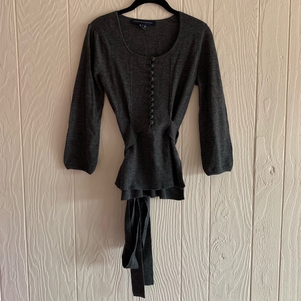 French Connection Gray Wool Sweater